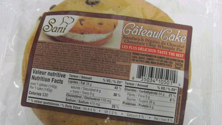 L'ACIA avise la population allergique au lait de ne pas consommer certains gâteaux de marque Sani, car ils pourraient en contenir alors que l'étiquette n'en fait pas mention.