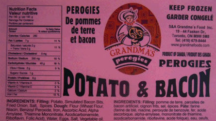 L'Agence canadienne d'inspection des aliments (ACIA) a mis en garde les personnes allergiques au soja de ne pas consommer certains pirojki de marque Grandma's perogies.