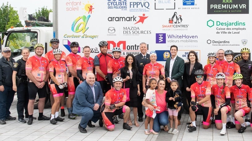 Le Tour cycliste des policiers de Laval reprend la route au profit de l’Opération Enfant Soleil