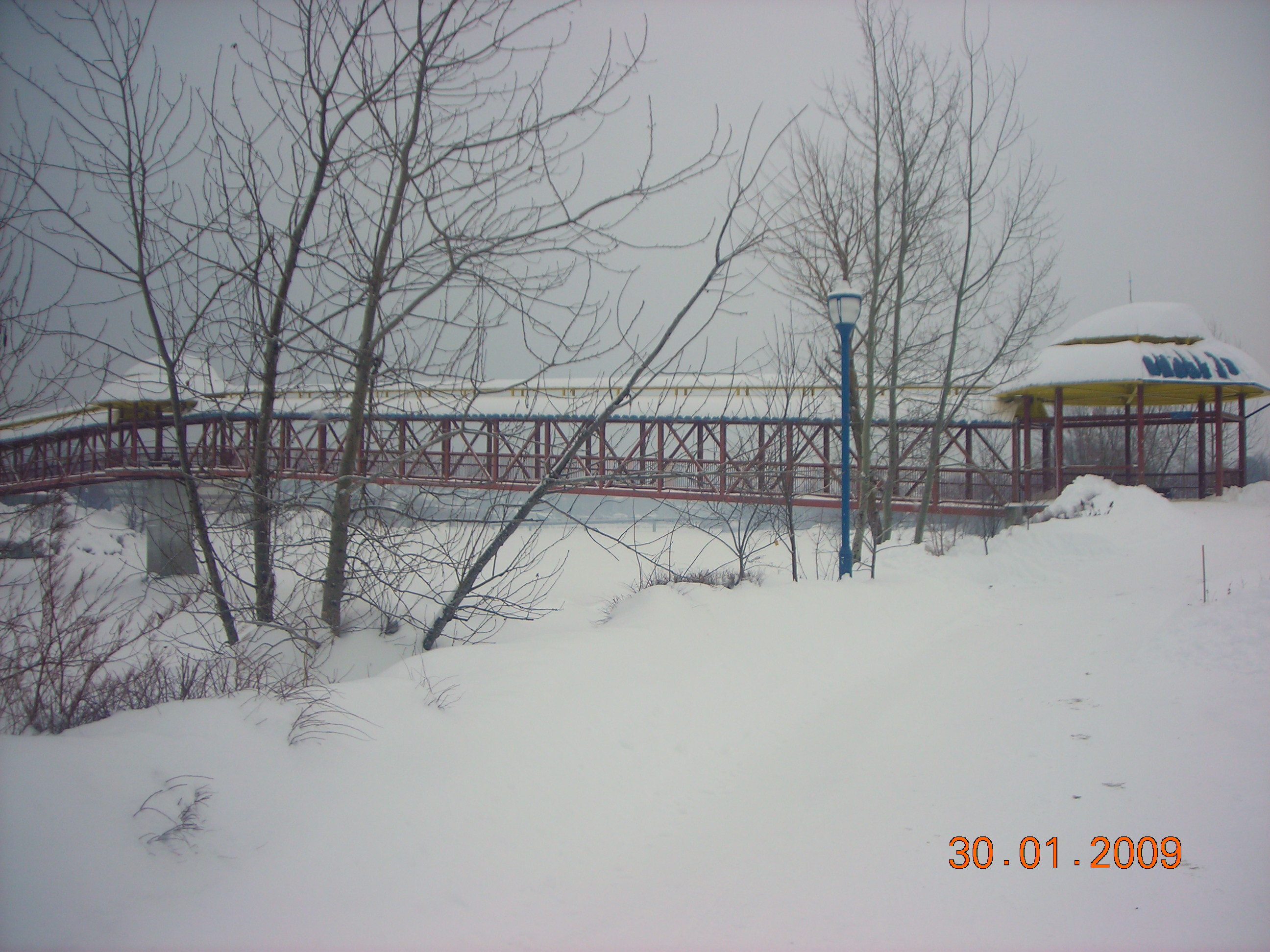asserelle en hiver