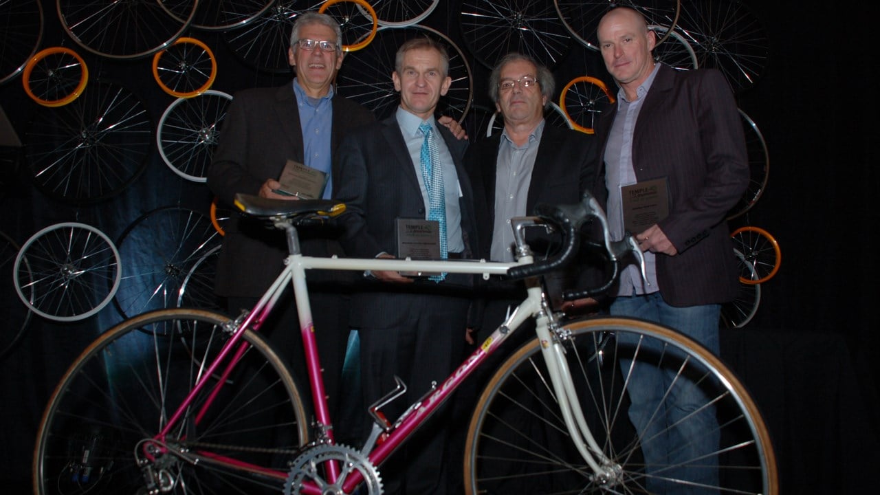 De gauche à droite: Jean Néron (représentant Majella Tremblay), Czeslaw Lukasewich, Martin Sirois et Gord Fraser.