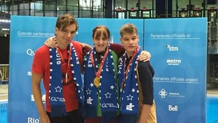 Le nageur Charles-Antoine Bourque de Saint-Georges remporte la médaille de bronze