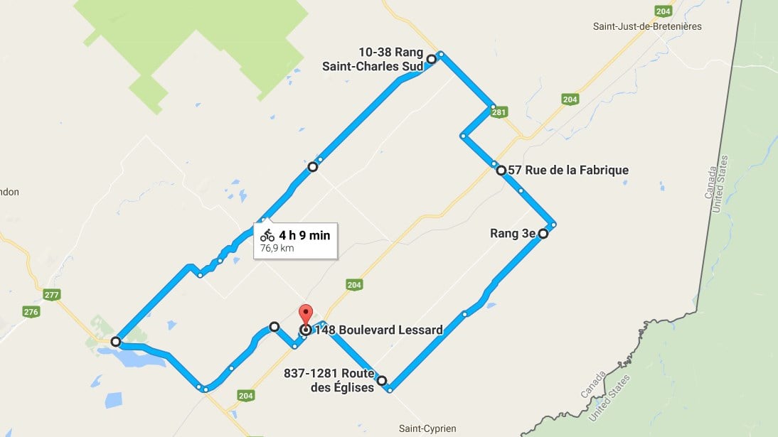 Le « 80 des Etchemins » : une randonnée en vélo organisée par des élèves de l'École des Appalaches