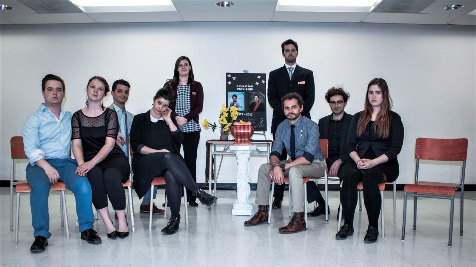 La troupe de théâtre La Meute lors des répétitions de la pièce « Mes sympathies ».