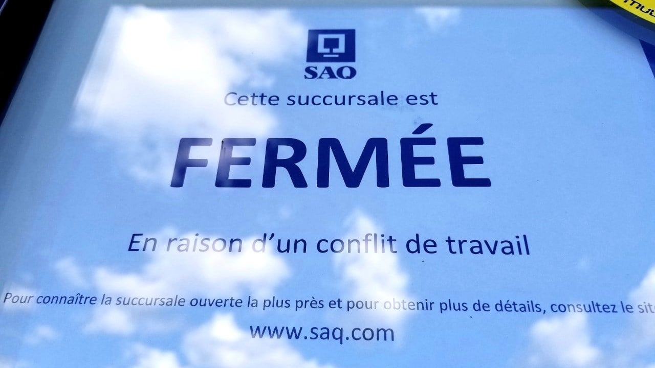 Grève de la SAQ : la succursale de St-Georges fermée aujourd'hui