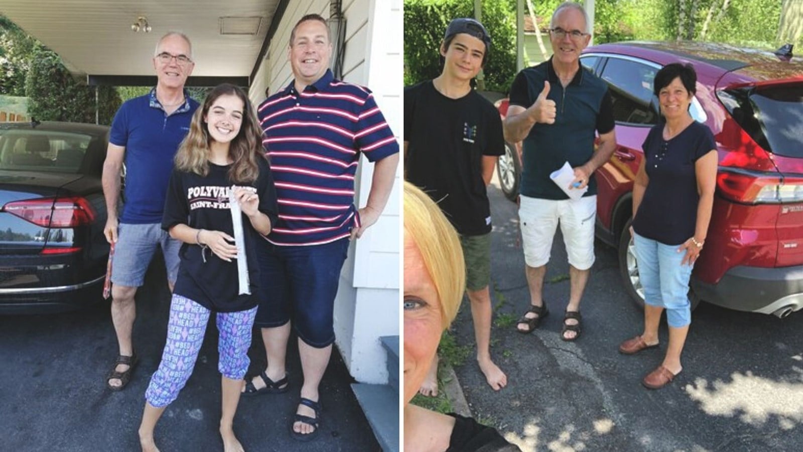 Des enseignants parcourent la Beauce pour saluer leurs étudiants 