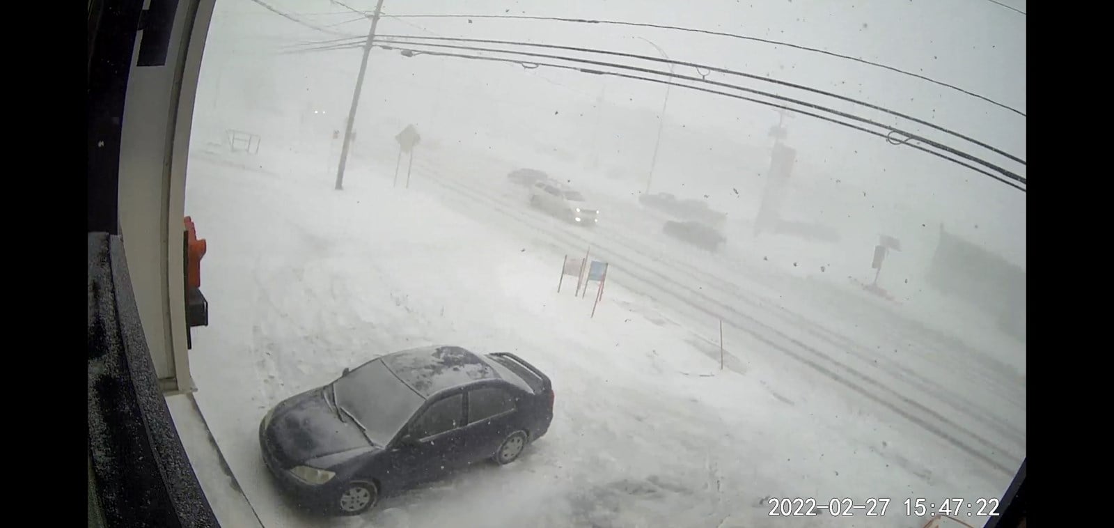 Une vidéo du brouillard de neige du dimanche 27 février