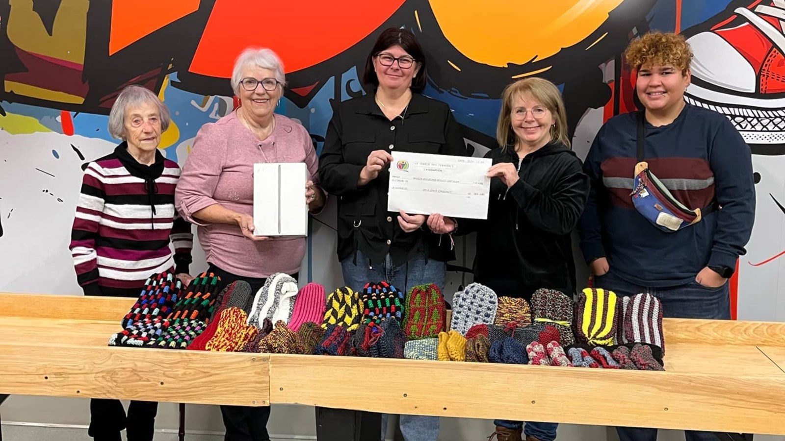 Marielle Grondin, Louise Michaud, Julie Barrette, Françoise Giguère et Oriana