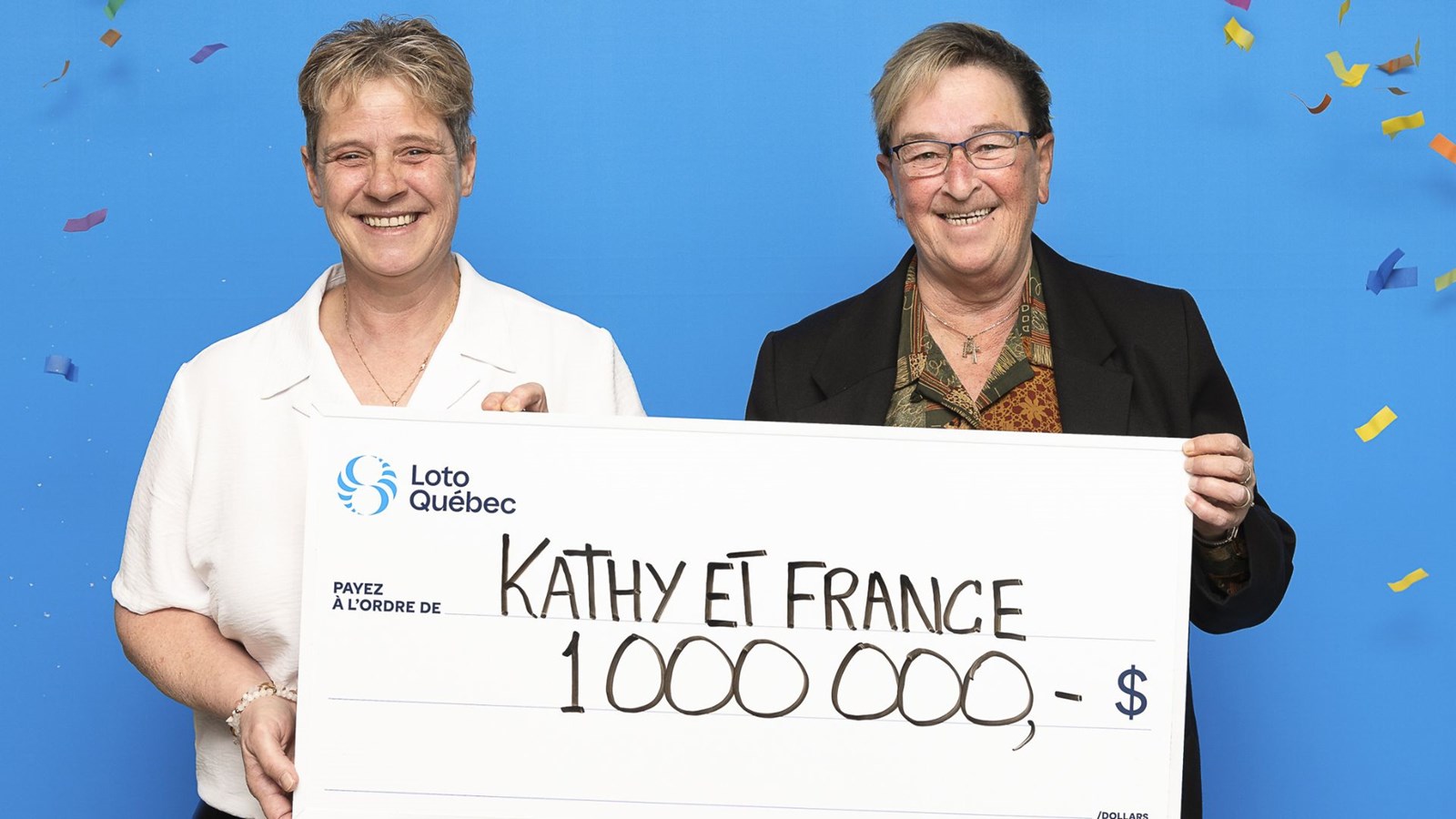 Les heureuses gagnantes, Kathy Gagnon et France Marcheterre.