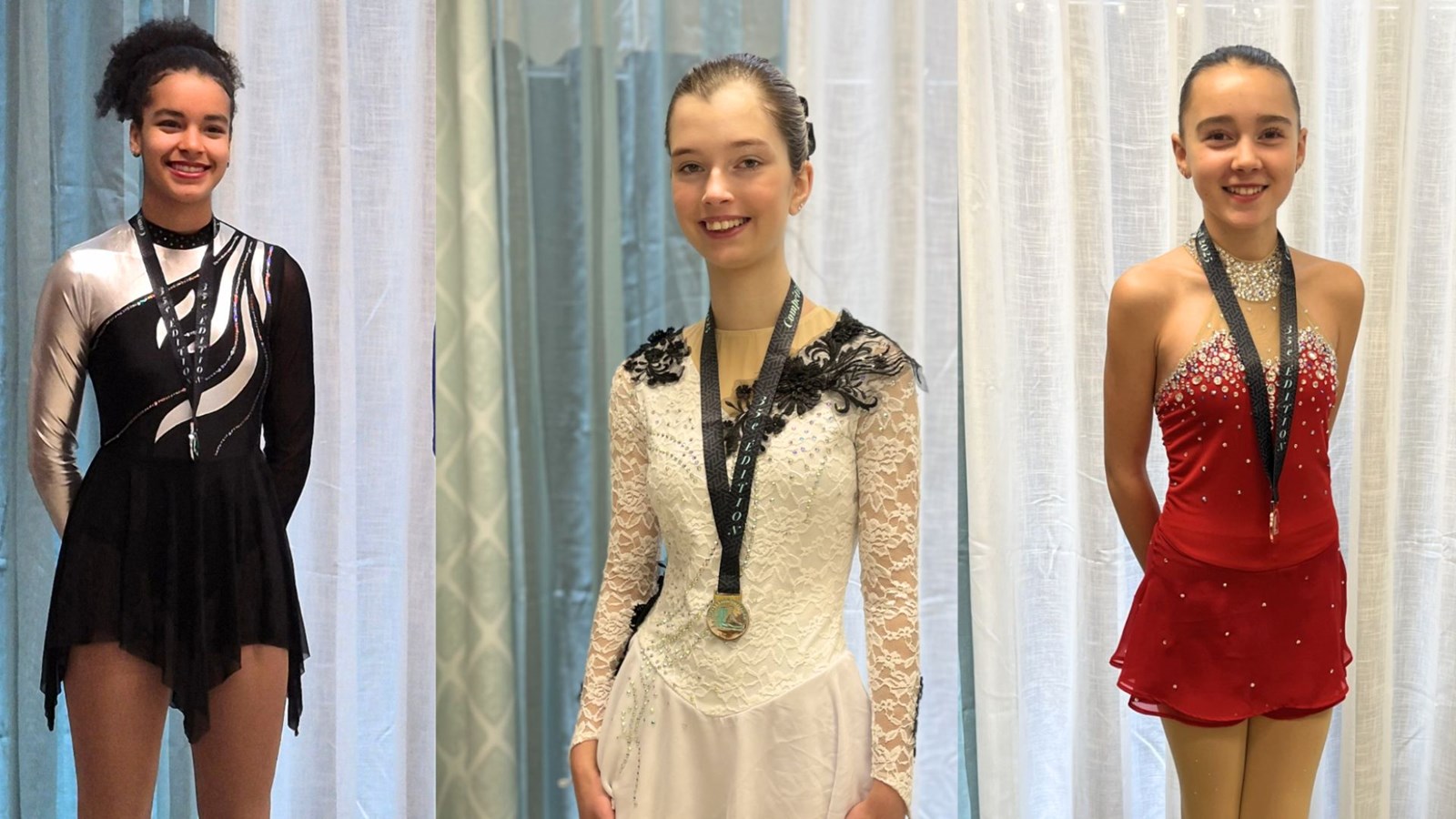 Maryame Keita (Argent), Mégane Paré (Argent), et Élodie Lessard (Bronze).