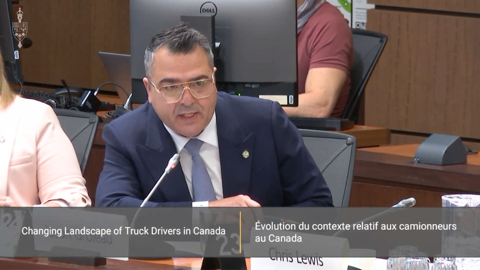 Le député Jason Groleau, en intervention au Comité fédéral des transports.