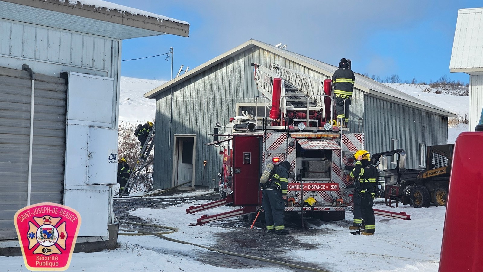 Incendie dans un garage à Saint-Joseph-des-Érables