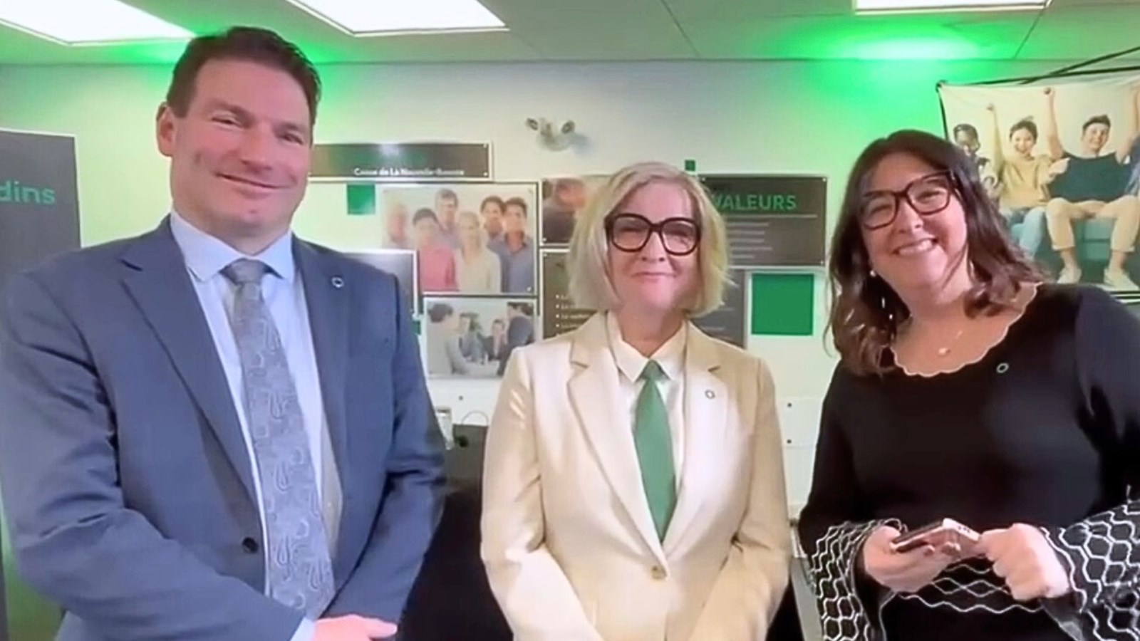 Steeve Ouellet, directeur général, Estelle Lehoux, présidente du conseil d’administration, et Marie-Noëlle Sylvain, conseillère Communication et relations avec le milieu.