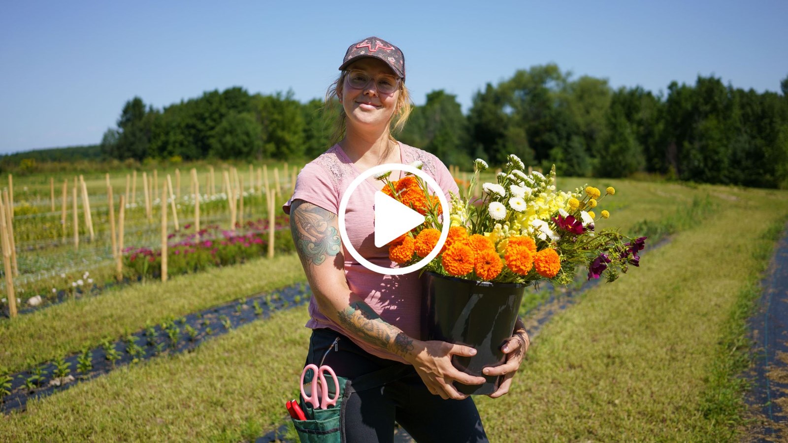 Roxanne Houle est la propriétaire de Roanie ferme florale à Saint-Isidore
